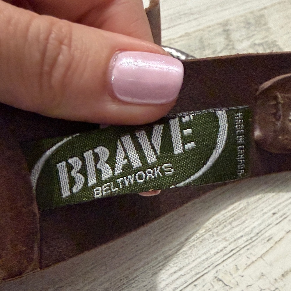 Brave Brown Leather Women’s Belt - Picture 3 of 5